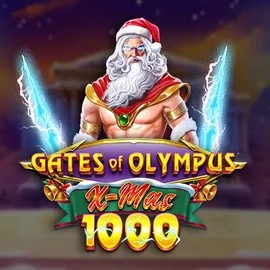 Official Slots logo: Gates of Olympus Xmas 1000 by Pragmatic Play at PlayMojo Casino