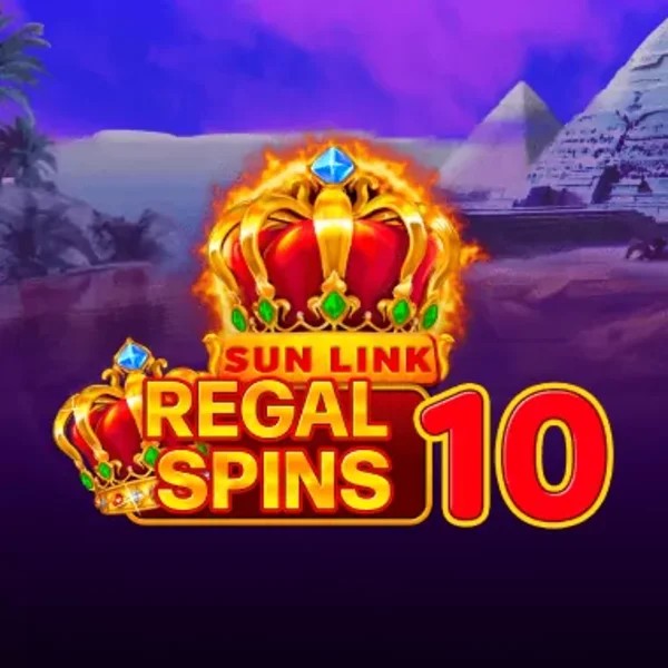 Regal Spins 10 online game logo by PatePlay on playmojos.ca
