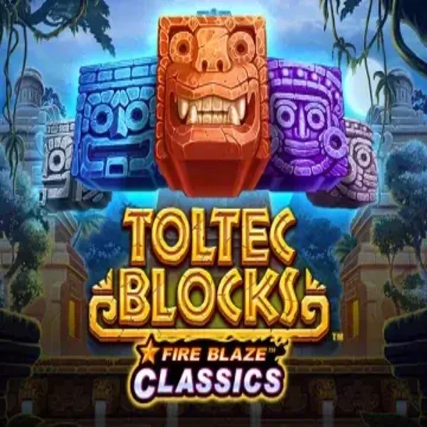 Fire Blaze: Toltec Blocks by Rarestone Gaming, showcased at playmojos.ca – game logo